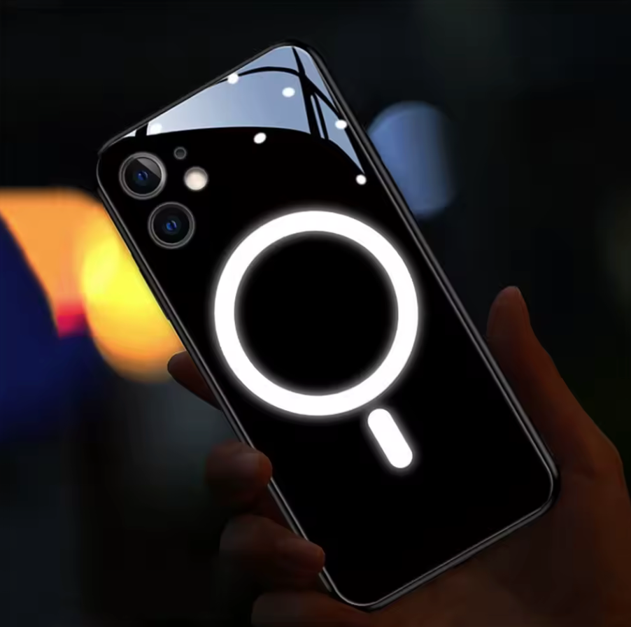 LED-Handyhülle mit stilvollem Leuchtring – Minimalistisches Design für dein iPhone